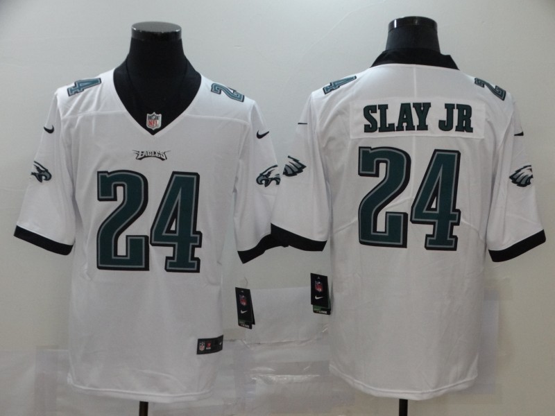 Men Philadelphia Eagles #24 Slay Jr White Nike Vapor Untouchable Stitched Limited NFL Jerseys